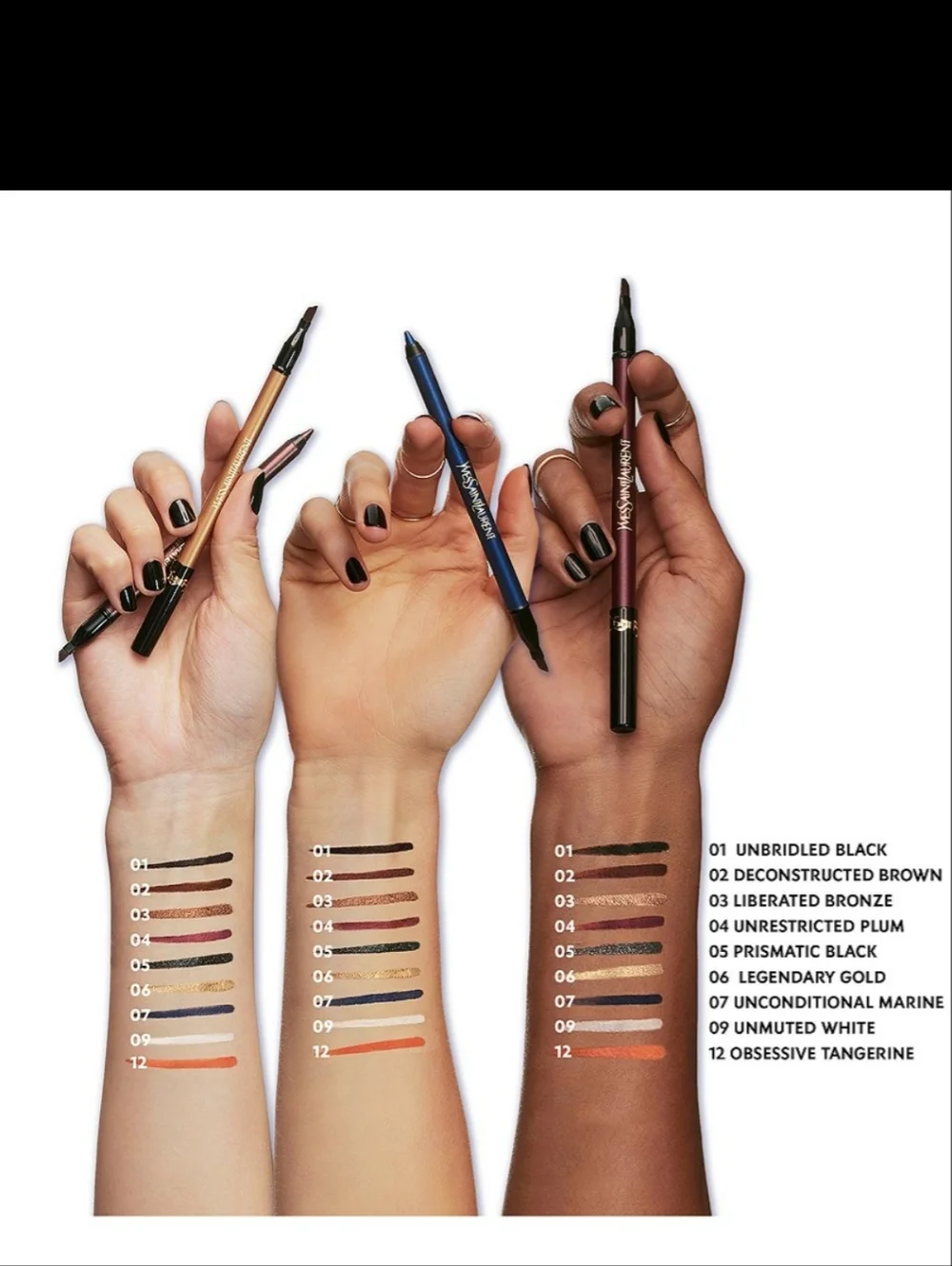 YSL NIB Unmuted Whte Lines Liberated Waterproof Eyeliner